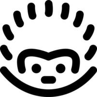 A black and white logo of a monkey vector
