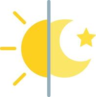The sun and moon are shown in a half - moon shape vector