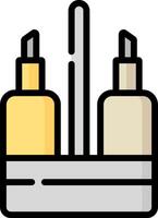 A bottle of liquid and a bottle of liquid vector
