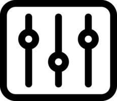 A black and white image of a control panel vector