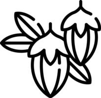 A black and white drawing of a flower vector