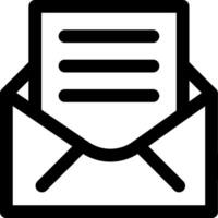 Email icon with a paper envelope vector