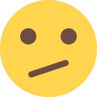 A yellow smiley face with a frowning face vector