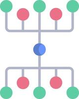 A diagram of a network with multiple circles vector