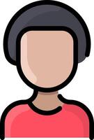 A person with a black hat on their head vector