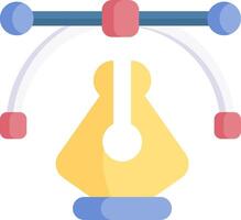 A yellow and blue pencil with a red and blue handle vector