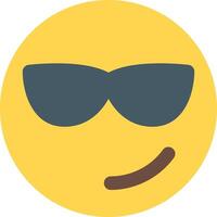 A yellow smiley face with sunglasses on it vector