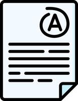 A letter icon with a pen and paper vector