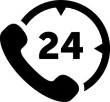 A phone with the number 24 on it vector
