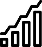 A graph bar chart icon vector