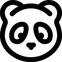 A panda bear face is shown in a black and white image vector