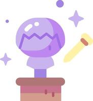 A purple ball with a pen on top of it vector