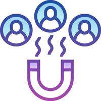 A magnet with people around it vector