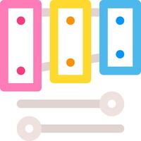 A colorful musical instrument with four different colors vector