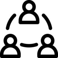 A group of people are connected in a circle vector