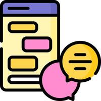 Chat message icon vector