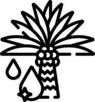 A palm tree with a drop of water and a drop of oil vector