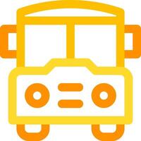 A yellow school bus icon on a white background vector