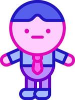 A cartoon man in a suit and tie vector