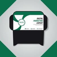 Printable and Stylish Corporate Envelope Template vector