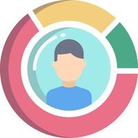 A person is shown in a circle with a pie chart vector