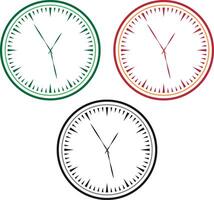 Modern and Clean with colorful Clock Design vector