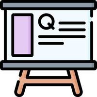 A whiteboard with a question mark on it vector