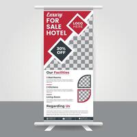 Printable and Professional Rollup Banner Design Templates vector