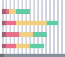 A bar chart with different colors and different colors vector