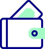 A wallet with money in it vector