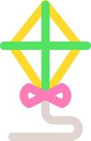 A kite with a bow and arrow on it vector