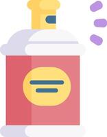 A bottle of perfume with a purple cap vector