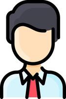 A man in a tie and shirt with a red tie vector