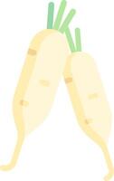 Two carrots on a white background vector