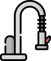 A faucet with a handle and a spout vector