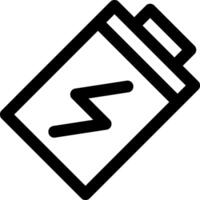Battery icon with a lightning bolt vector