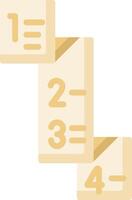 A paper with numbers on it vector