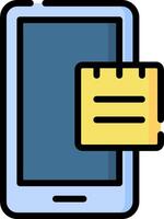 A tablet with a note and a pen vector