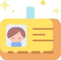 A yellow card with a person's face on it vector
