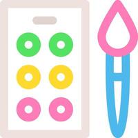 A phone and a paintbrush next to a phone vector
