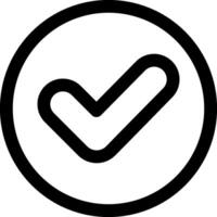Check mark icon in a circle vector