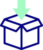 A box with an arrow pointing to it vector