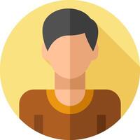 A man in a flat design with long shadow vector