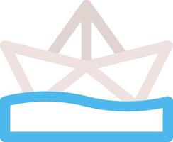 A boat with a wave on top of it vector
