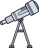 A telescope on a tripod vector