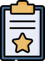 A star on a clipboard with a star icon vector