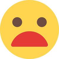 A sad face emoji with a red nose vector