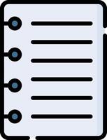 A notebook with four lines on it vector