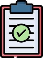 A clipboard with a tick mark on it vector
