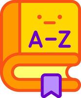 A book with an a and a z on it vector